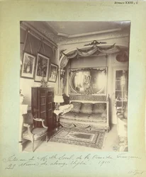 Interior of the home of Cecile Sorel at 99 Avenue des Champs Elysees, 1910